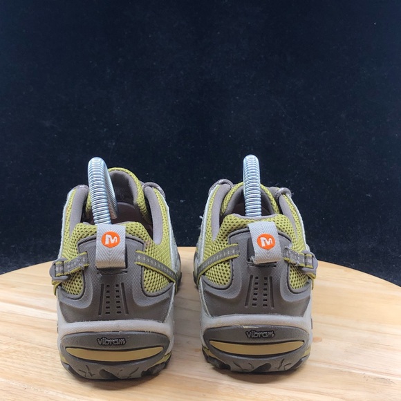 Merrell Vibram Outdoor Breathable brown/green hiking shoe- Wmns size 6 - Picture 4 of 8
